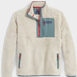 NWT Vineyard Vines Winter ‘22 Men’s M Sherpa Fleece SuperShep in Stone